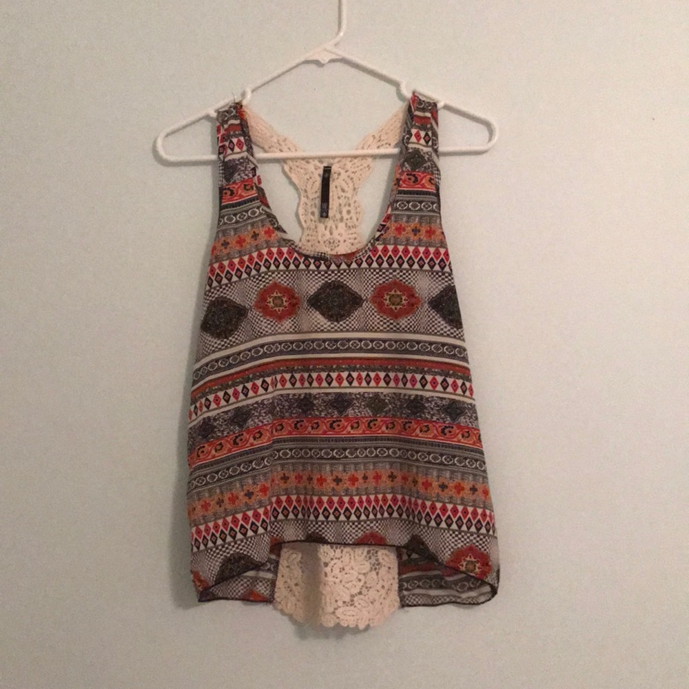 Tank Top with Lace Back